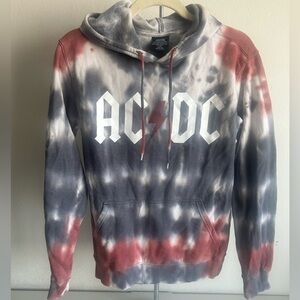 AC/DC Tie Dye Hooded Sweater Sz. S